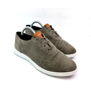 Cole Haan Misha Grand OS Womens Size 6.5 B Gray Suede Dress Wingtip Shoes